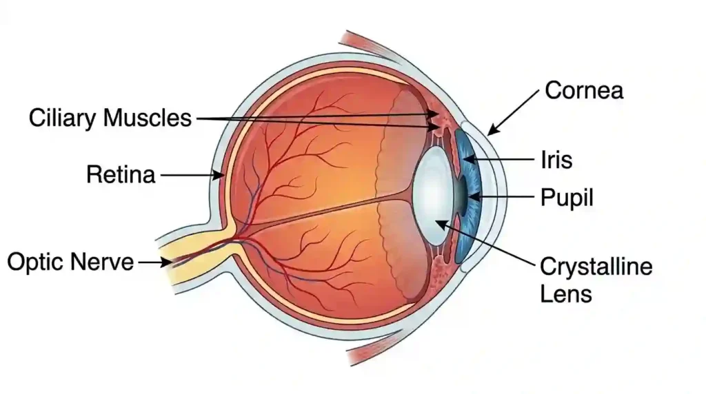 Sensory Organs in English | Human Eye Structure