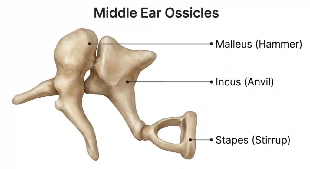 Human Ear Biology MCQs Part 1 | Middle Ear Ossicles