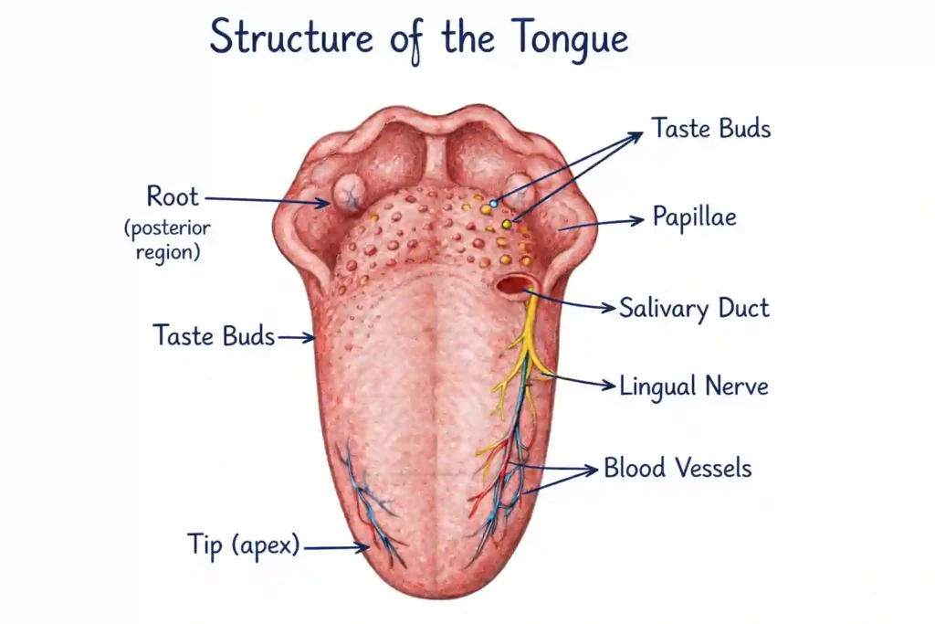 Tongue Structure MCQs Telugu | నాలుక భాగాలు జీవశాస్త్రం
