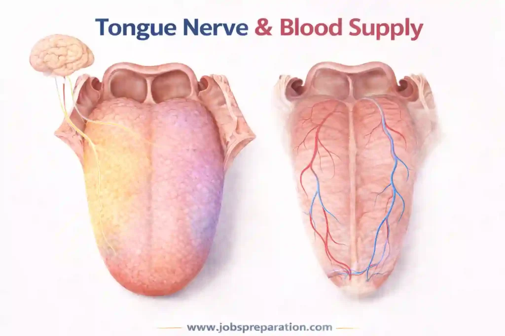 నాలుక నాడులు రక్త నాళాలు | Tongue Nerves MCQs in Telugu

